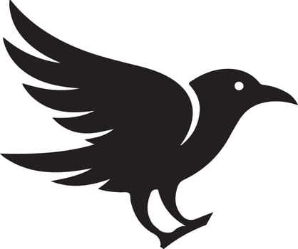 A black bird silhouette art illustration vector