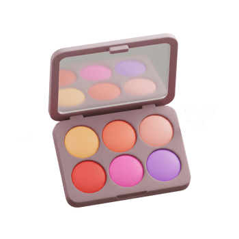 Eye shadow palette featuring a mirror and an array of vibrant colors provides a versatile tool for creating various eye makeup looks. png