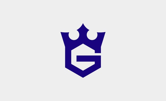 Crown Logo with Letter G. Elegant, King, Royal and Premium Template for Luxury and jewellery Brand. vector