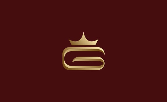 Creative Crown Logo with Letter G. Elegant, Royal, King and Premium design for Luxury and jewellery Brand. vector