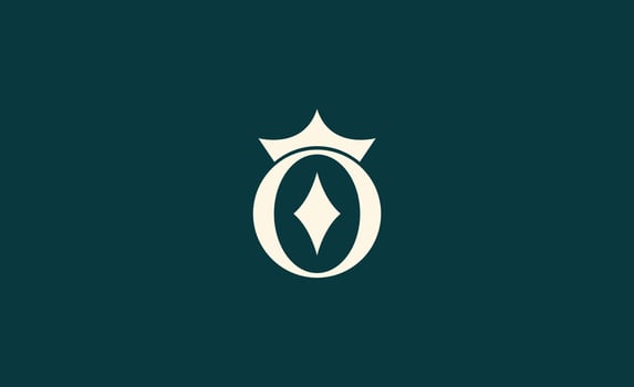 Crown Logo with Letter O. Elegant, King, Royal and Premium concept for Luxury and jewellery Brand. vector