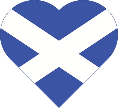Love Heart Scotland Flag Europe Country vector
