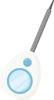 Oval Base Thermometer vector