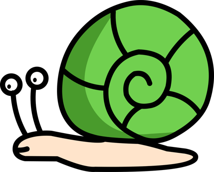 Cute snail illustration png
