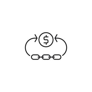 debt icon, Money Chain Cycle Icon, Financial Circulation Concept vector