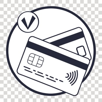 credit card payment icon for banking transaction finance shopping or contactless pay vector