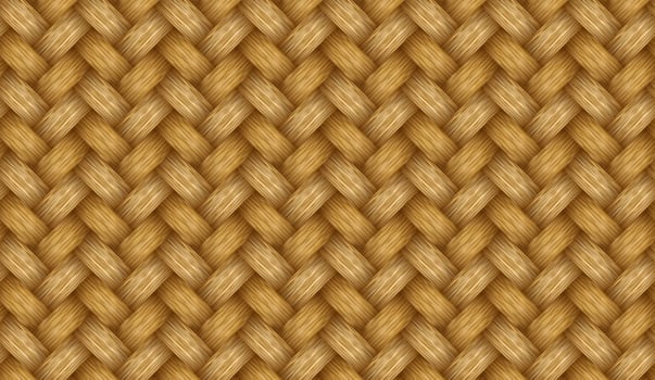 Reed mat with cross-striped woven bamboo texture vector