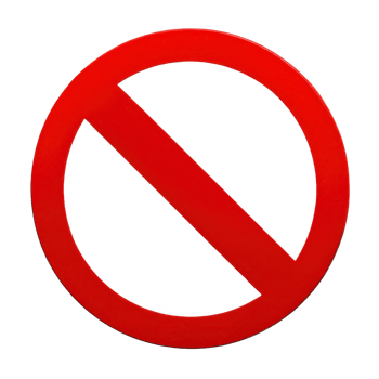 Forbidden sign red circle crossout icon warning symbol restriction on transparent background png