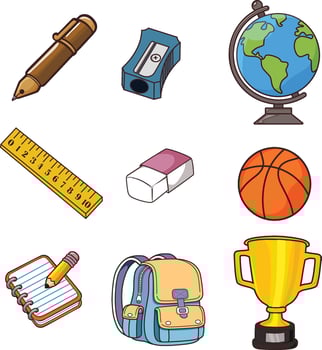 school equipment element education vector