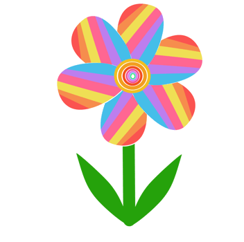 Cute rainbow flower symbolizing LGBTQ pride, love, and diversity in a colorful png