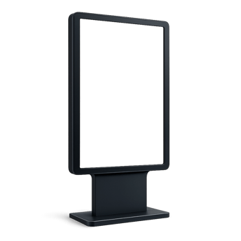 Minimalist Digital Display Stand on Transparent Background png