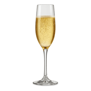 Golden Champagne Flute on Transparent Background png