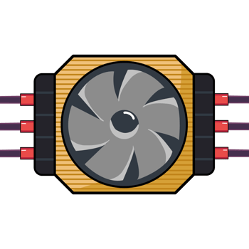Illustration of An electronic speed control with Cooling Fan png