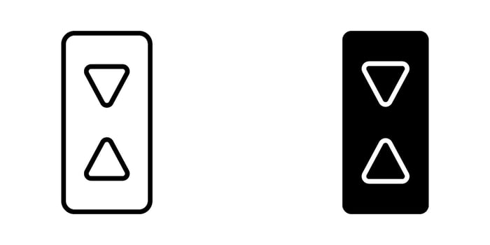 Lift Button set Icon Symbol isolated white background. illustration. color editable. vector
