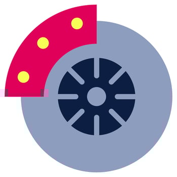 Disc Brake Flat Design Style Icon - Car Service vector