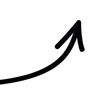 Bold upward trending arrow silhouette design png
