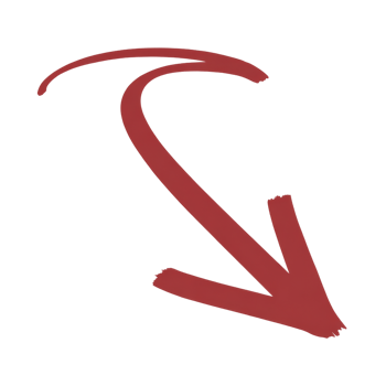Hand drawn red arrow pointing downwards png