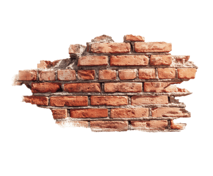 Textured brick wall with rustic appeal for design and decor png