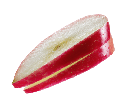 Fresh red apple slices for healthy snacking and cooking uses png