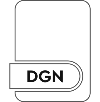 Dgn File Format Icon Black Outline png