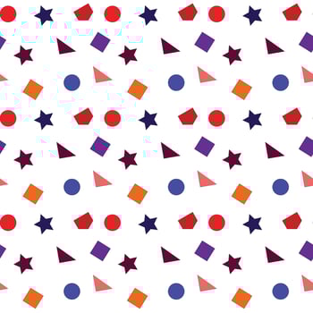 Colorful Geometric Shape Seamless Pattern Abstract Background Design. vector