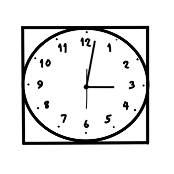 clock time wall square png
