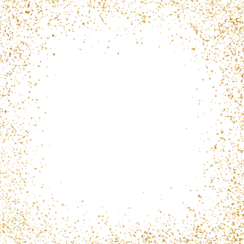 Golden glittering frame png