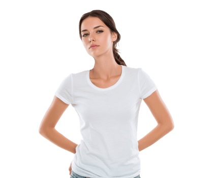 Confident young woman in casual attire for lifestyle design png