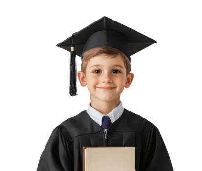 Young graduate celebrating achievement with diploma in hand png