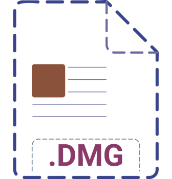 Dmg File Icon Chambray Dashed Rounded Outline png