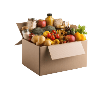Fresh produce box for healthy cooking and meal prep ideas png