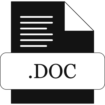 Doc File Extension Icon Black Fill png