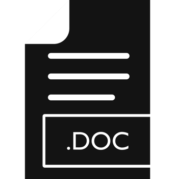 Doc File Format Icon Black Fill png