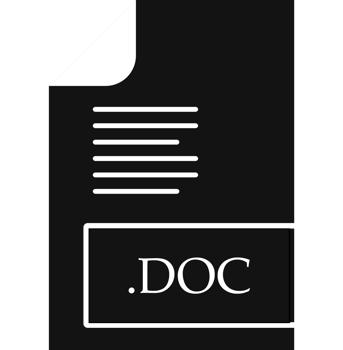 Doc File Format Icon Black Fill With Symbol png