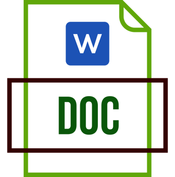 Doc File Icon Thick Outline Sharp Corners png