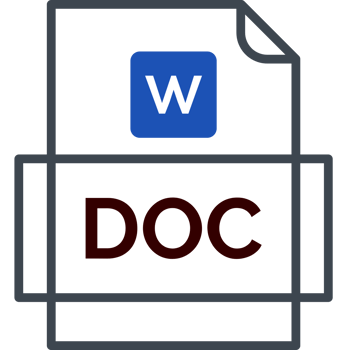 Doc File Icon Thick Outline Rounded Corners png