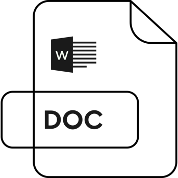 Doc File Extension Icon Purple And Yellow Outline Color png