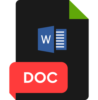 Doc File Extension Icon Crisp Corners Grey Colors png