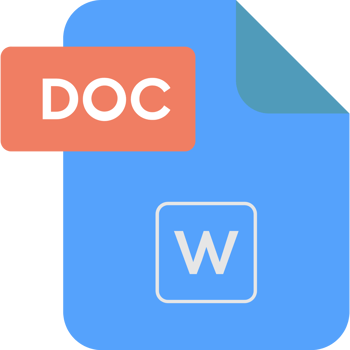 Doc File Format Icon Rounded Shapes png