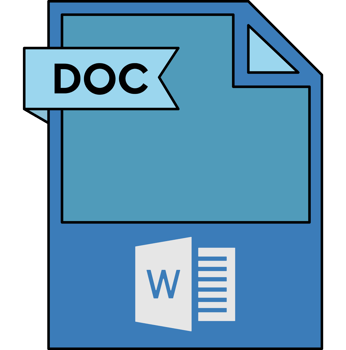 Doc File Format Icon Minimal png