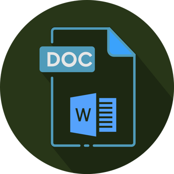 Doc File Format Minimal Icon With Circle Outside png