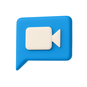 A blue speech bubble with a camera icon png