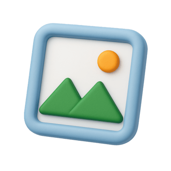 A square picture with a mountain and sun in the middle png