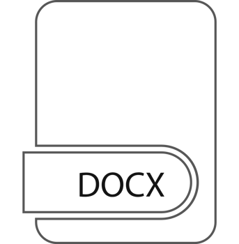 Docx File Format Icon Black Outline And Light Color Text png