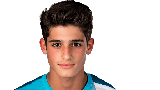 Portrait of handsome young Arab teen, cutout transparent png