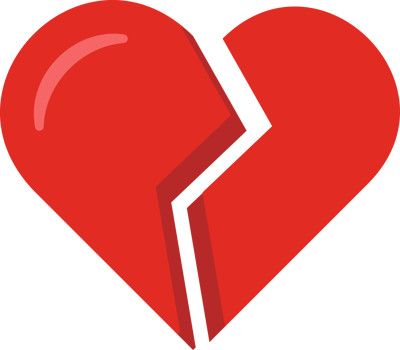 love red heart broken png
