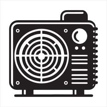heat pump silhouette vector