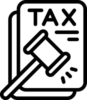 Tax Penalty Outline Icon vector