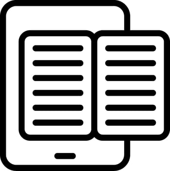 E learning Outline Icon vector