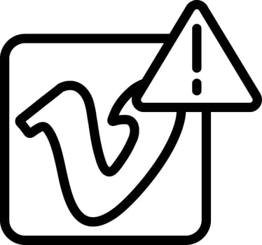 Vimeo Outline Icon vector